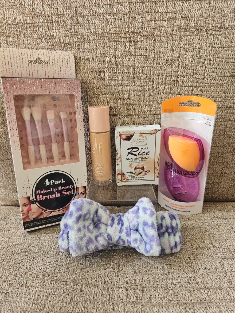 Beauty Gift Bundle | e.l.f. Halo Glow, Real Techniques Sponge, Makeup Set, Skinc